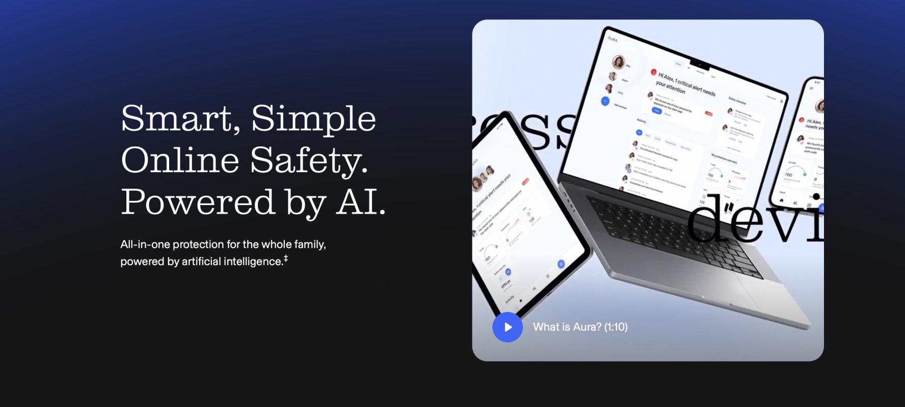 Aura website screenshot
