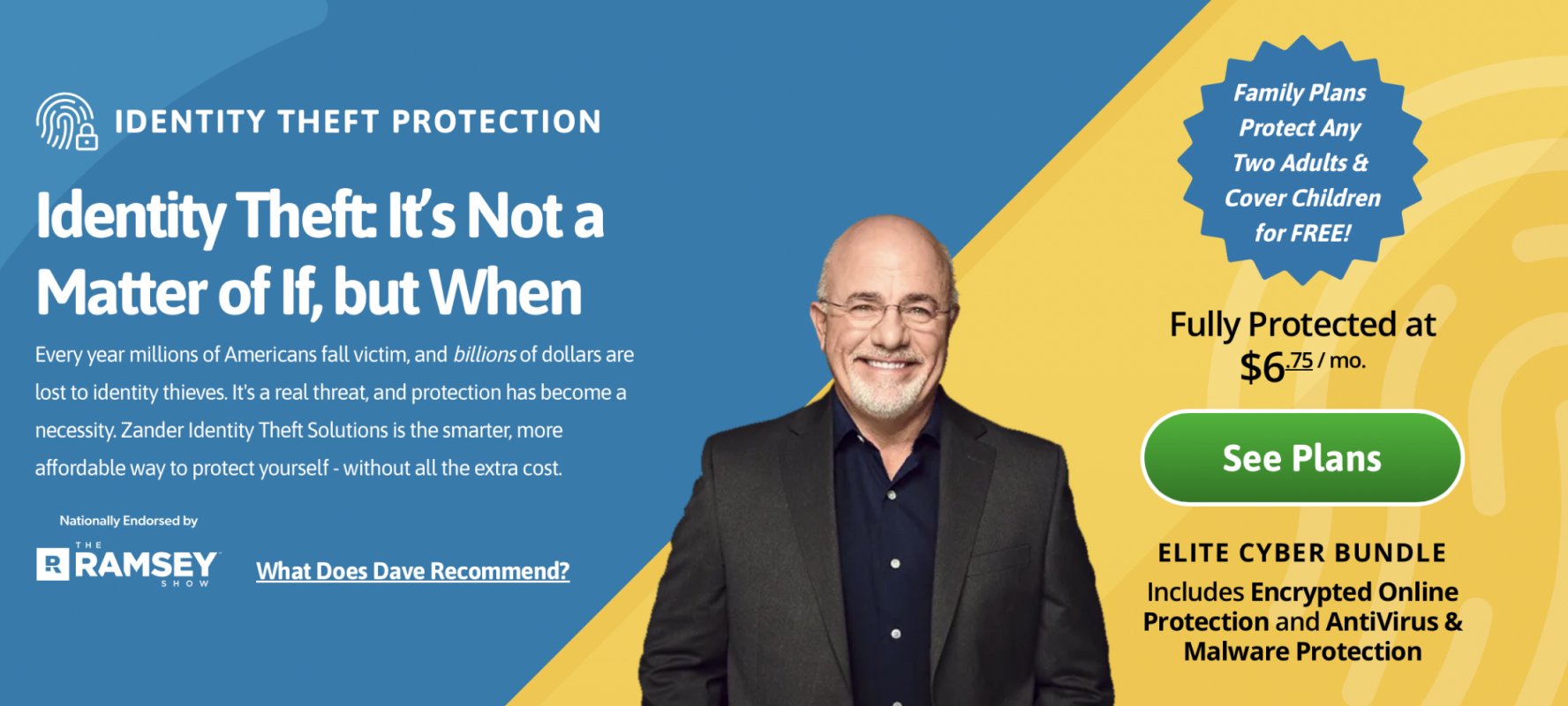 Zander ID Protection website screenshot