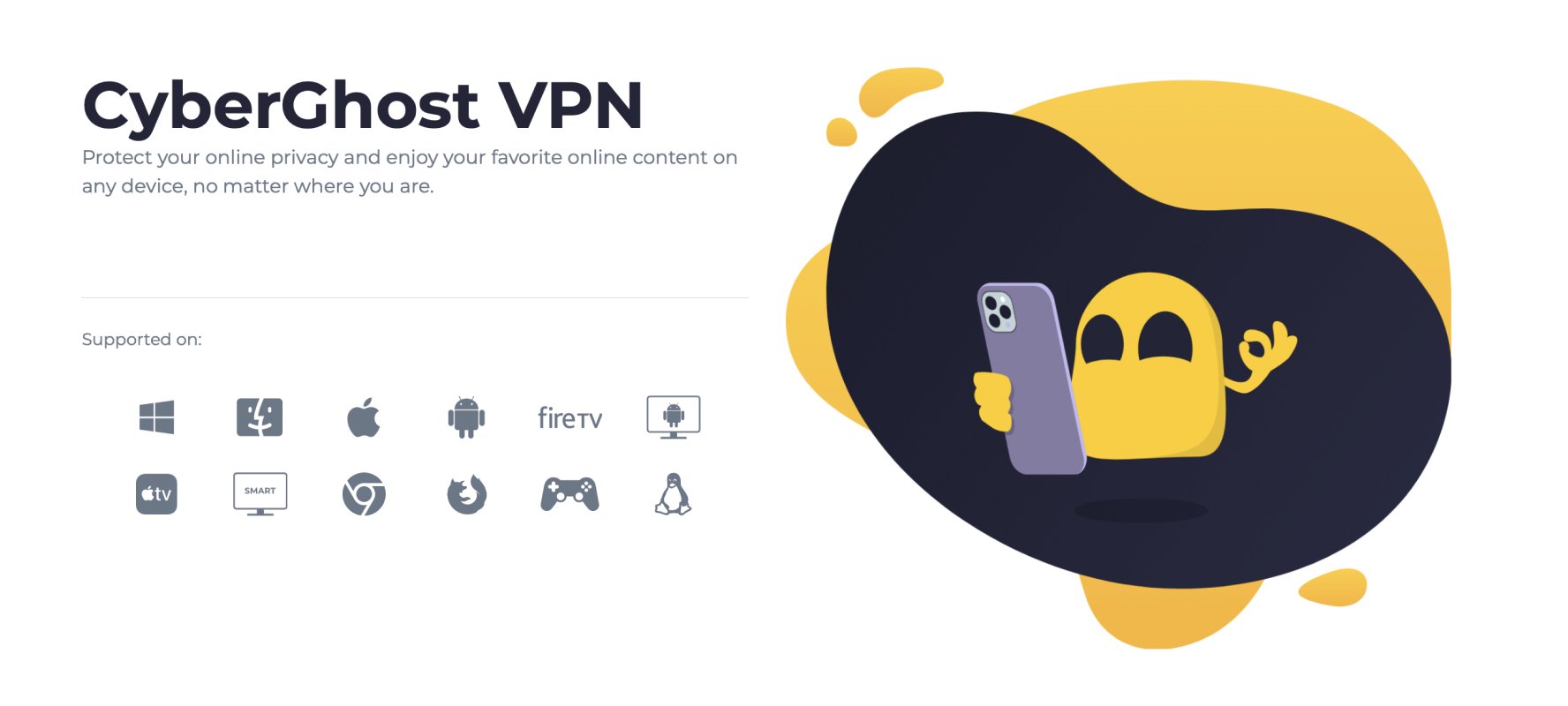 Cyber Ghost website screenshot
